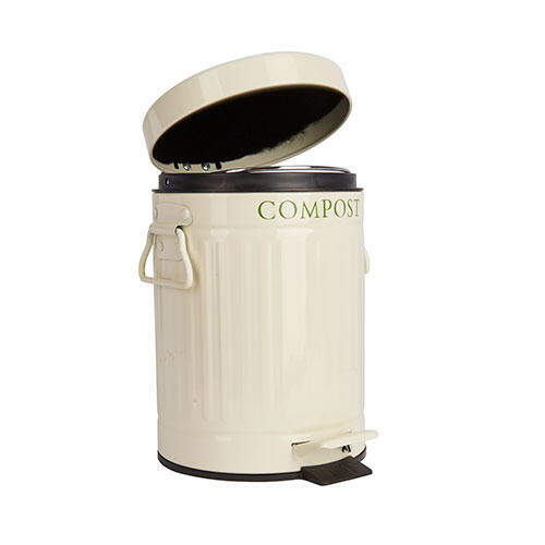 Kompostbeholder m/ 3 L - Cream | Køb