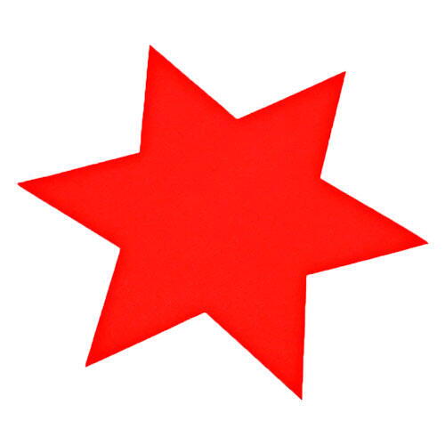 Dækkeserviet stjerne - Rød