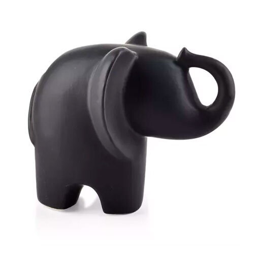 Elefant figur - Sort | 12 x 10 x 15 cm.