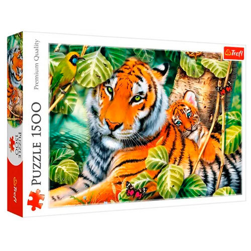 Puslespil 1500 brikker - Tiger