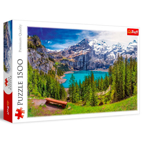 Puslespil 1500 brikker - Lake Oeschinen