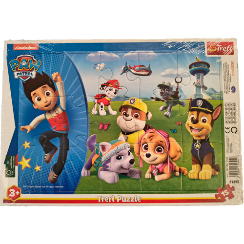 Rammepuslespil 15 brikker - Paw Patrol