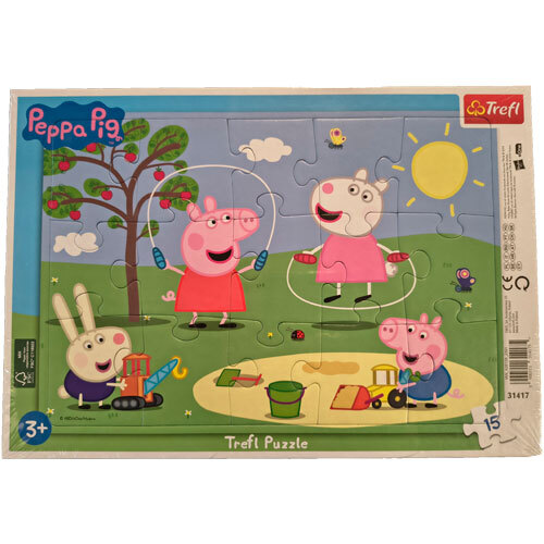 Rammepuslespil 15 brikker - Gurli Gris