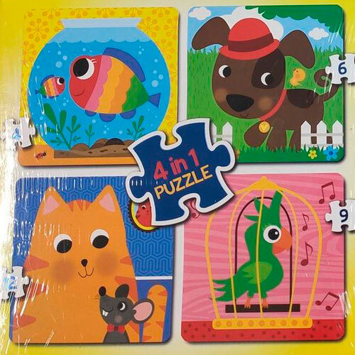 Puslespil +3 år | Husdyr 4-i-1