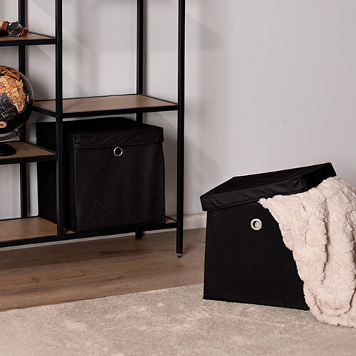 Opbevaringskasser 2'er sæt - Sort