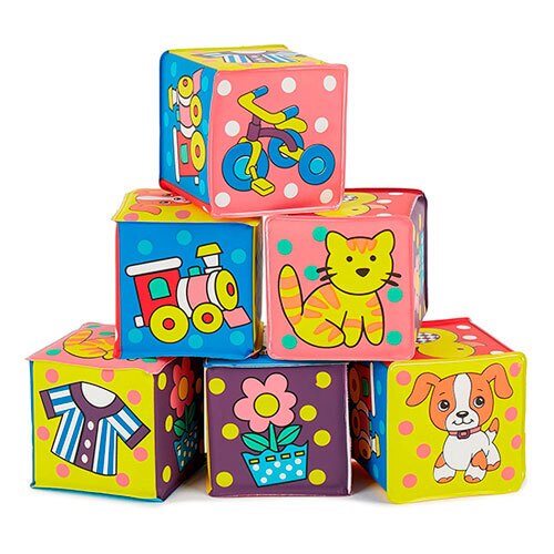 Byggeklodser i plast og skum - 6 stk. | +3 mdr.