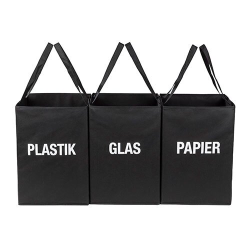 Affaldssortering m/ håndtag - 3 stk.