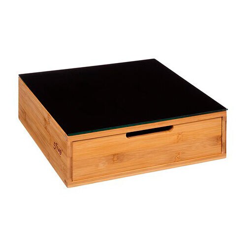 Kapselholder i bambus - 1 skuffe Black Bamboo