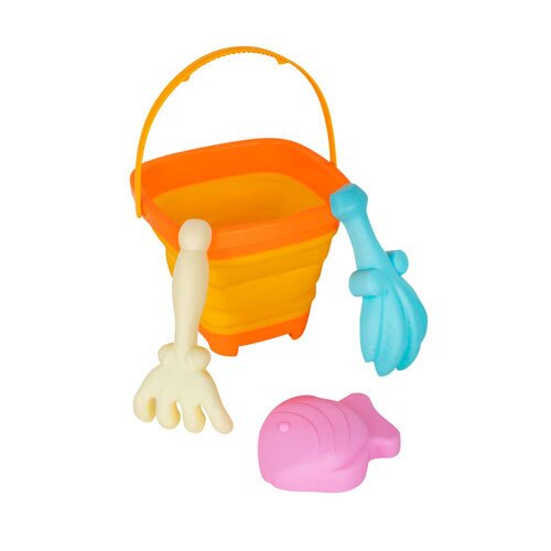 Sandsæt m/ 4 dele | Orange spand