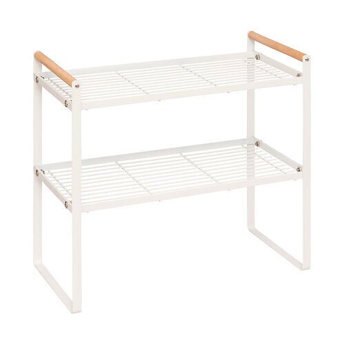 Køkkenbordshylde dobbelt - Balm hvid 42 cm.