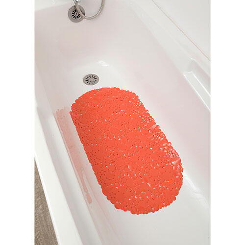 Skridsikker bademåtte - Orange 36 x 69 cm.