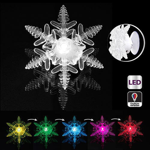 Snowflake med LED lys og farveskift