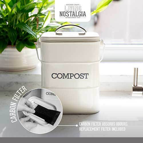 Kompostbeholder indendørs - Creme