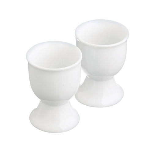 Æggebægersæt - Hvid porcelæn