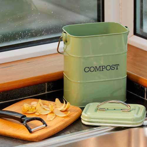Kompostbeholder indendørs - Sage Green