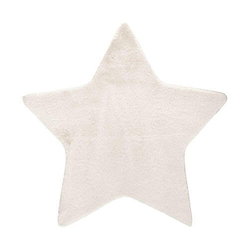 Tæppe ekstra blødt - Star hvid