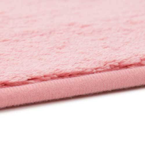 Gammel rosa bademåtte - Rund 110 cm.