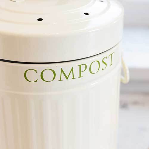 Kompostbeholder m/ pedal indendørs - Creme