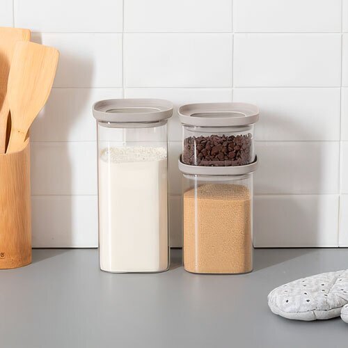Madopbevaringsboks Hermet - Glas og silikone 2 L