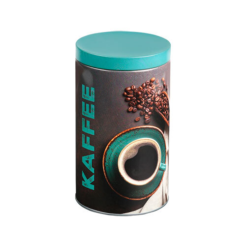 Kaffedåse lufttæt - Turkis 18,4 x 10 cm.