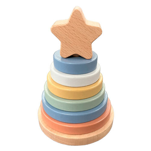 Stabeltårn babylegetøj - 6 ringe