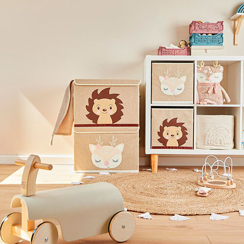 Opbevaringskasse børneværelse - 32 x 32 x 32 cm. | Krondyr