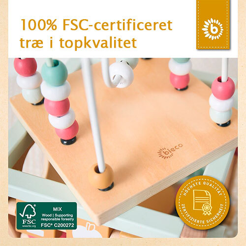 Aktivitets terning i 100% FSC træ - Berry