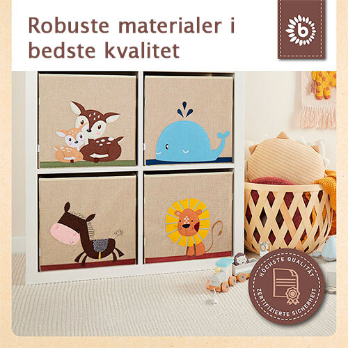 Legetøjskasse m/ æsel - 32 x 32 x 32 cm.