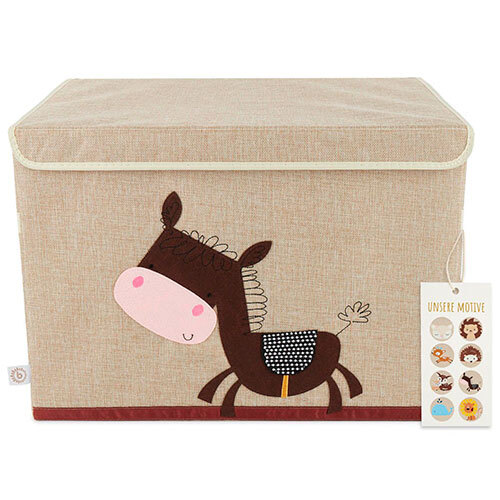 Legetøjskasse m/ låg æsel - 65 L