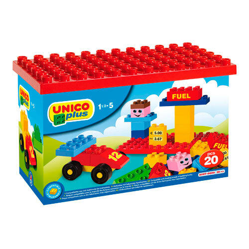 Unico tankstation i byggeklodser - 20 dele