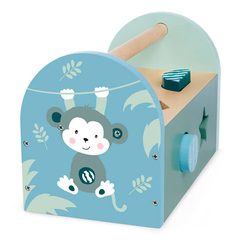 Træ puttekasse m/ abe - 100% FSC