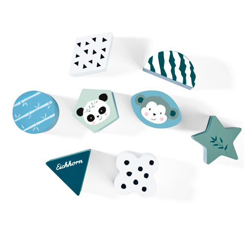 Puttekasse med 9 dele - Panda