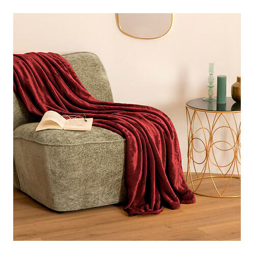 Sofaplaid Arty Studio 180 x 230 cm. - Mørkerød