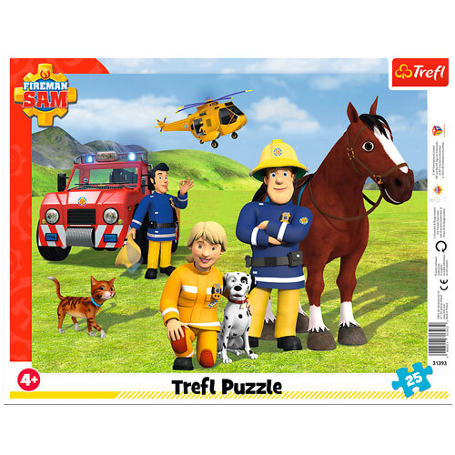 Rammepuslespil 25 brikker - Fireman Sam