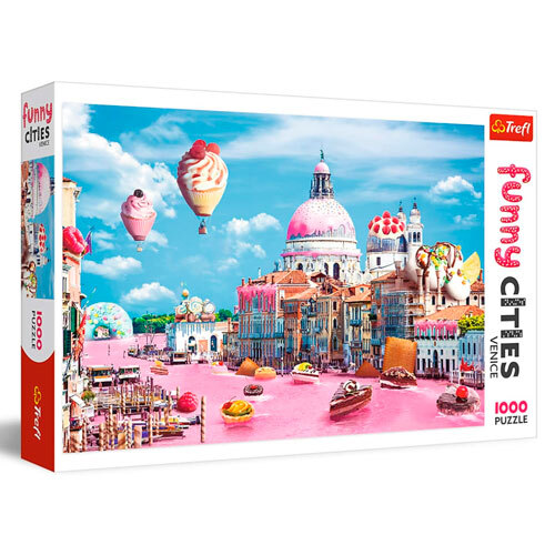 Puslespil 1000 brikker - Funny Cities