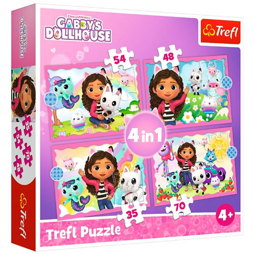 Puslespil Gabby's Dollhouse 4-i-1