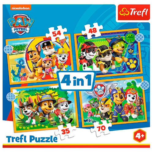 Puslespil Paw Patrol 4-i-1