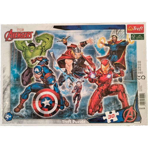 Rammepuslespil 30 brikker - Avengers superhelte