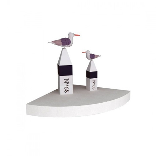 DEMO Hvid hjørne svævehylde