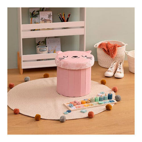 Børnepuf m/ opbevaringsrum Kat