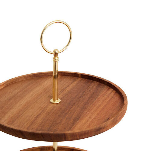 Mina opsats i akacie - 2 etager | Ø 25 cm.