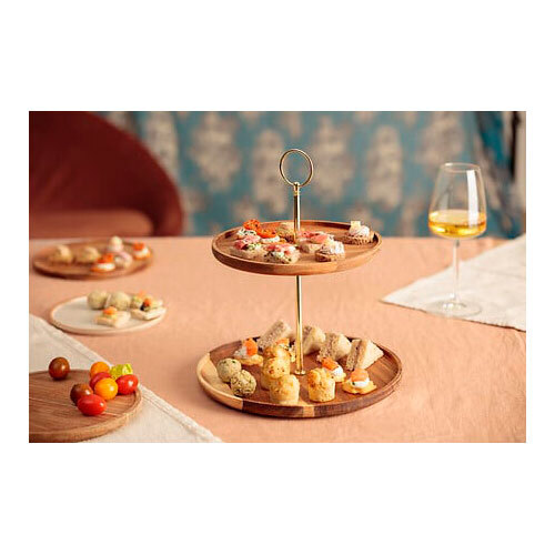 Kagestander Mina - Akacietræ Ø 25 cm.