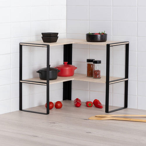 DEMO Hjørne køkkenbordshylde - Dobbelt