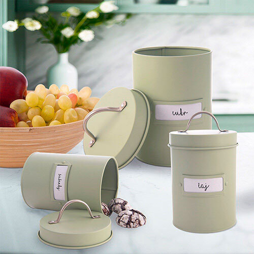 Opbevaringsbøtte med låg - Orion grøn 1,3 L