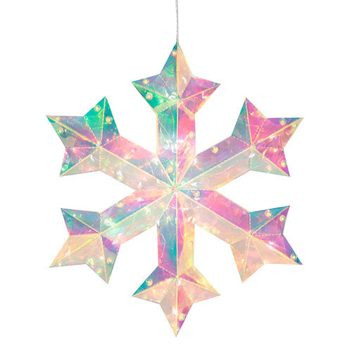 Julelys indendørs snefnug - 30 LED lys