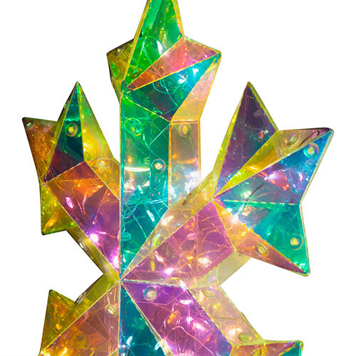 Flerfarvet julelys snefnug - 30 LED lys