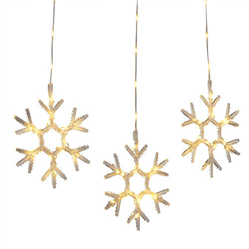 Indendørs julelys snefnug - 82 x 35 cm.