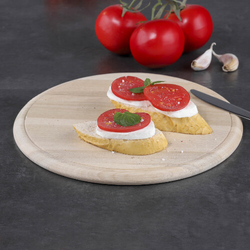 rundt skærebræt smørebræt Ø 25 cm.