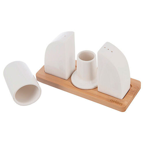 Salt og pebersæt med holder Whiteline 4 dele