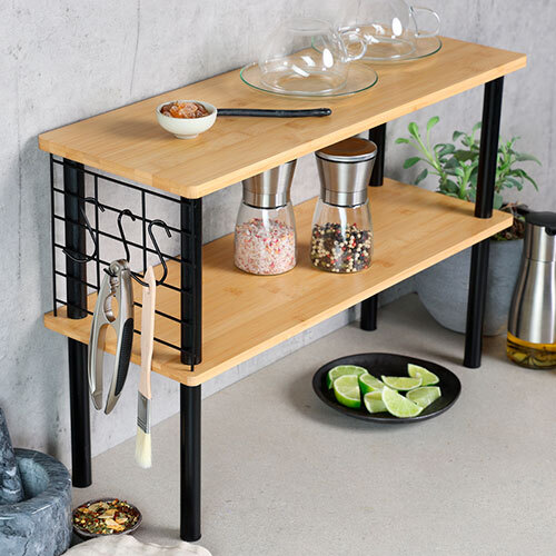 Reol til køkkenbord - Sort